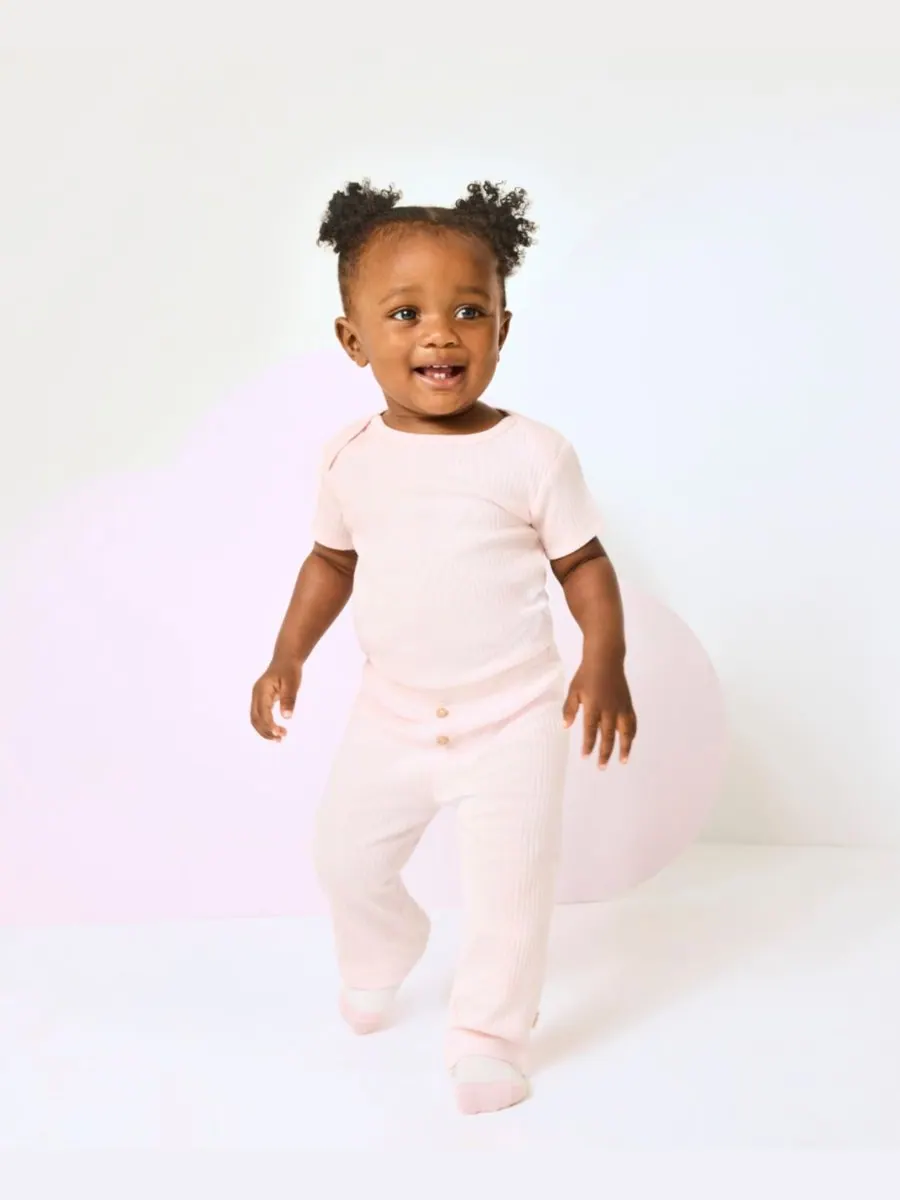 Комплект из 3 боди с короткими рукавами для девочек Huggies — изображение 7 из 8, фиолетовый/розовый