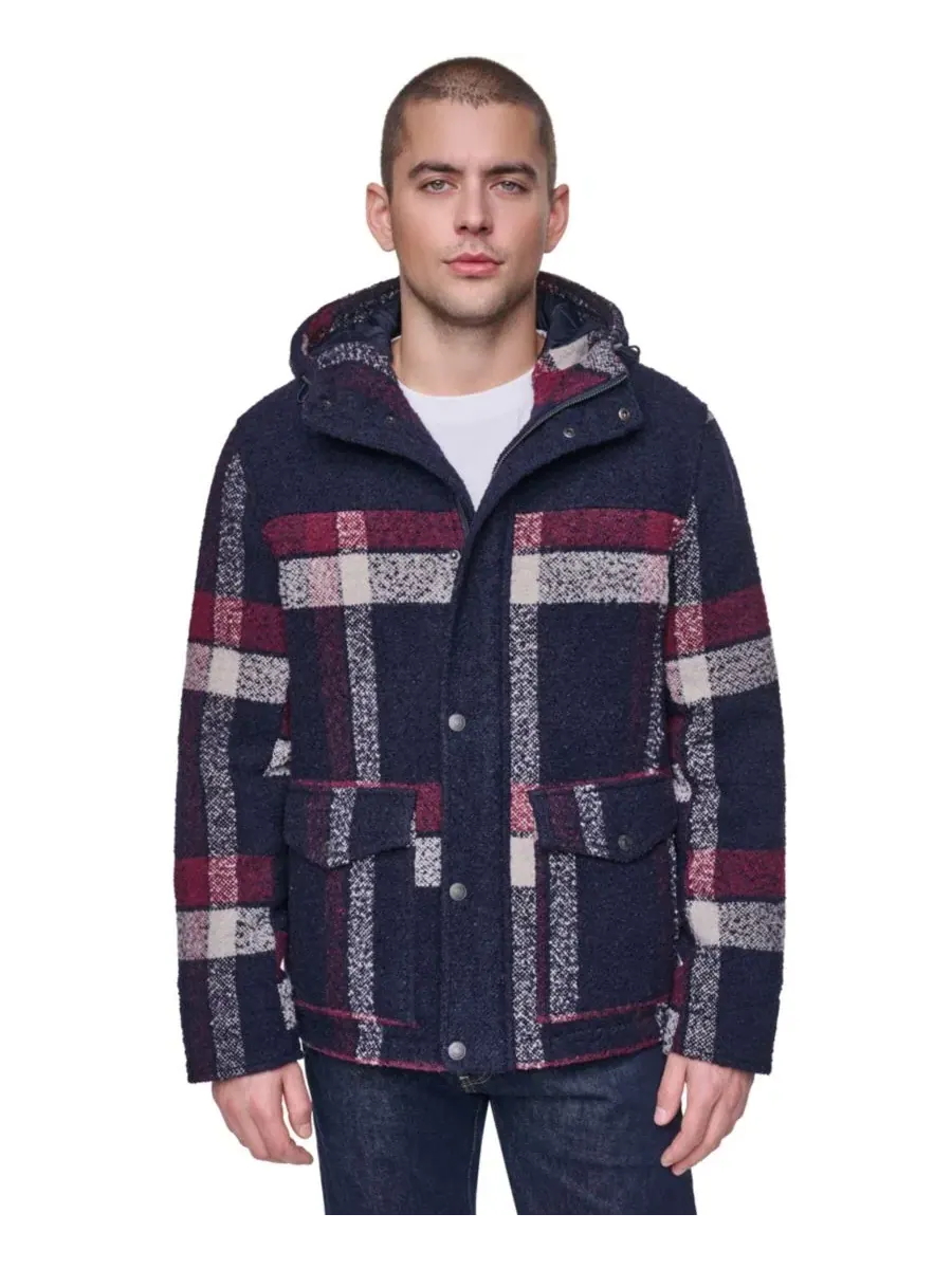 Куртка с капюшоном, фланелевая, из шерстяного бленда Levi's