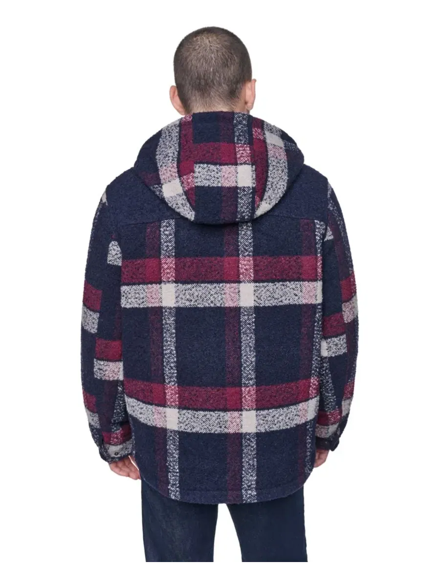 Куртка с капюшоном, фланелевая, из шерстяного бленда Levi's — изображение 5 из 5, темно-синий