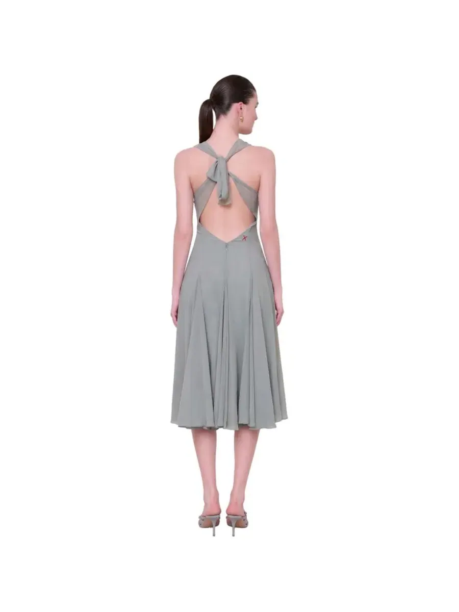 Платье миди из шифона The Party Edit Silk PCFG — изображение 2 из 7, зеленый