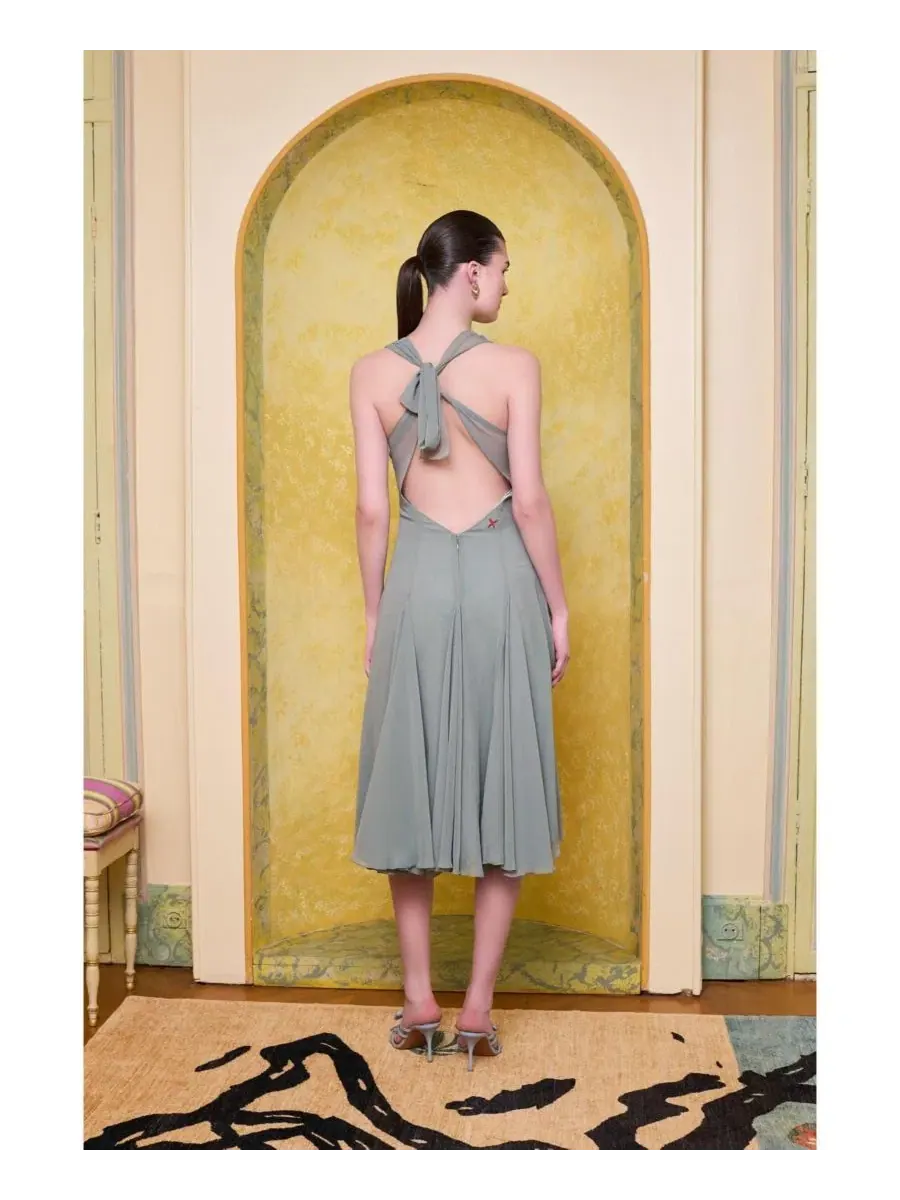 Платье миди из шифона The Party Edit Silk PCFG — изображение 7 из 7, зеленый