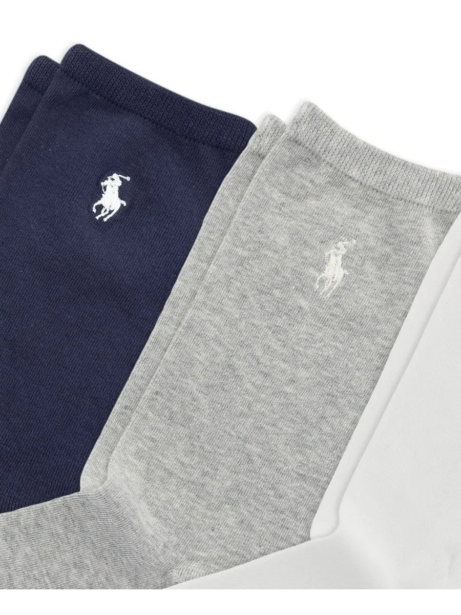Комплект носков с гладким швом, 3 пары Polo Ralph Lauren — изображение 3 из 4, белый