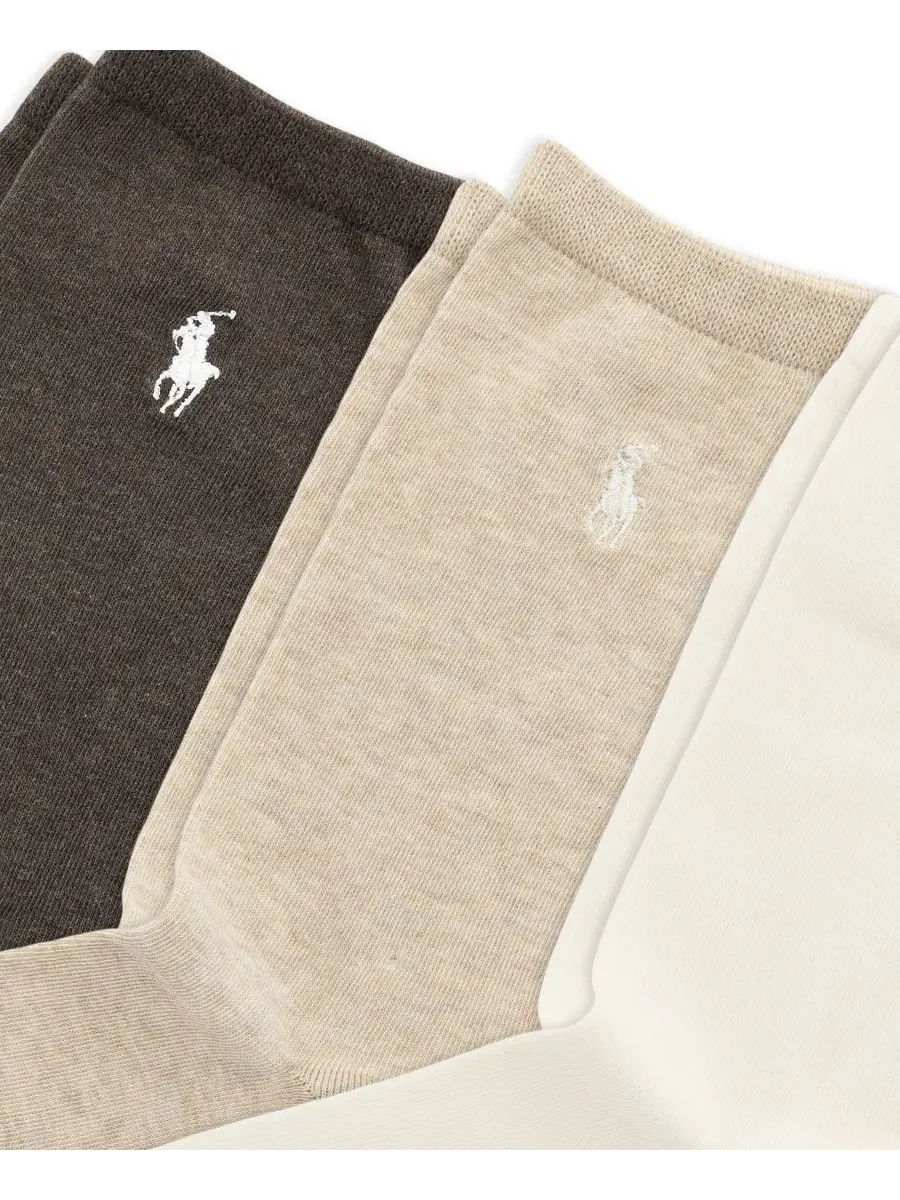 Комплект носков с принтом, 3 пары Polo Ralph Lauren — изображение 3 из 4, белый