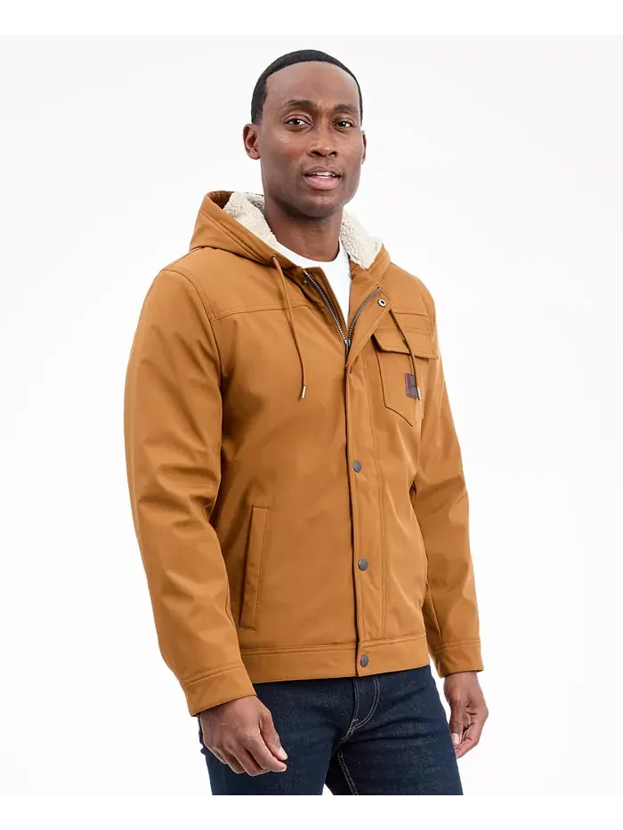 Мужская куртка Softshell с подкладкой из шерпы Lucky Brand — изображение 3 из 6, коричневый