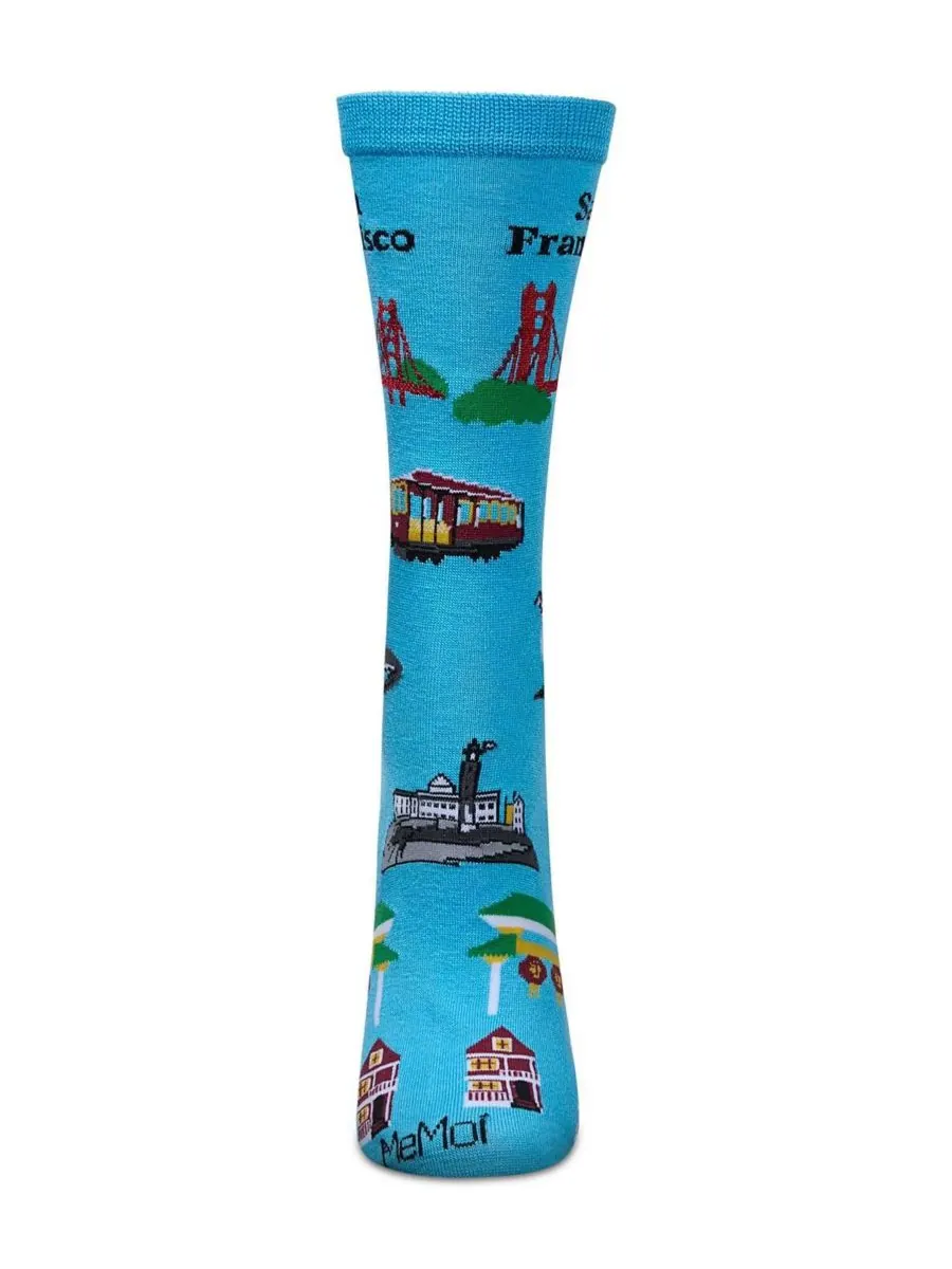 Женские носки San Francisco Rayon From Crew Socks MeMoi — изображение 2 из 3, синий