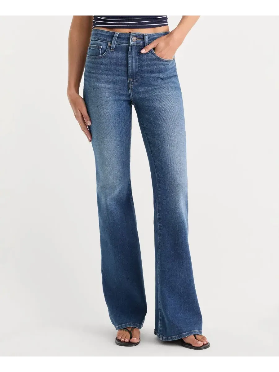 Джинсы клеш женские с удлиненной посадкой Soft Tech Good Legs Flare Good American