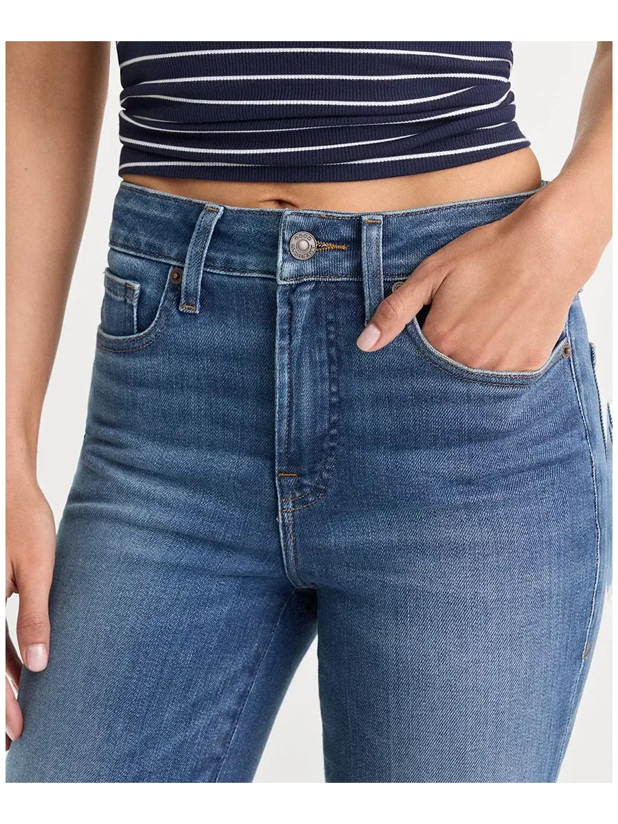 Джинсы клеш женские с удлиненной посадкой Soft Tech Good Legs Flare Good American — изображение 4 из 6, индиго