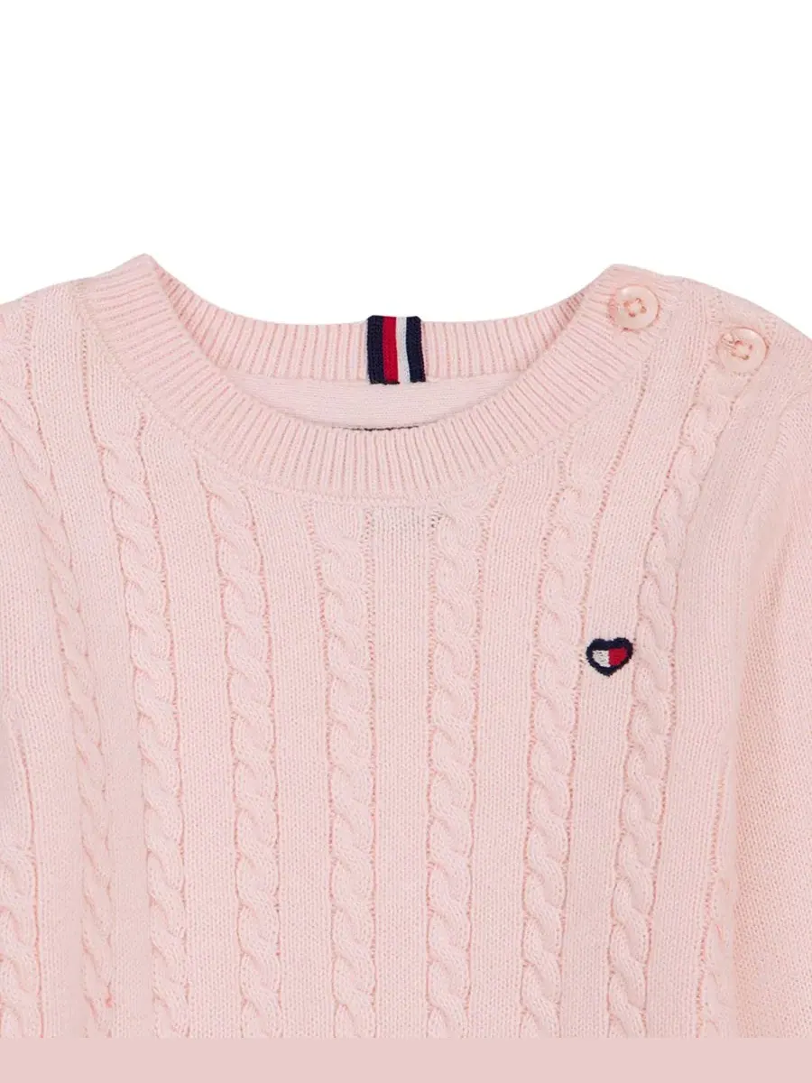 Комплект из боди и шапки для новорожденных Tommy Hilfiger — изображение 4 из 5, розовый