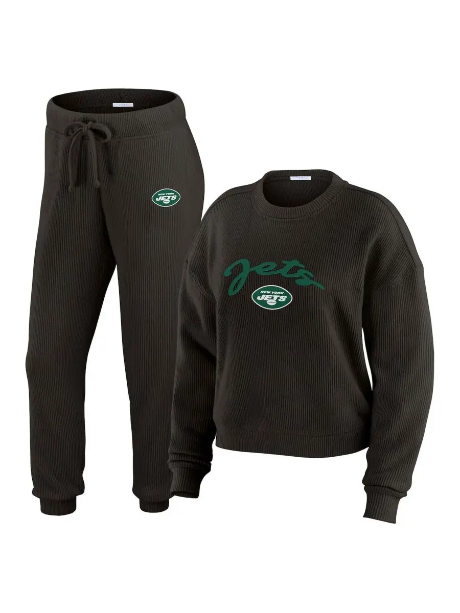Комплект лонгслив и брюк с вышивкой New York Jets WEAR by Erin Andrews