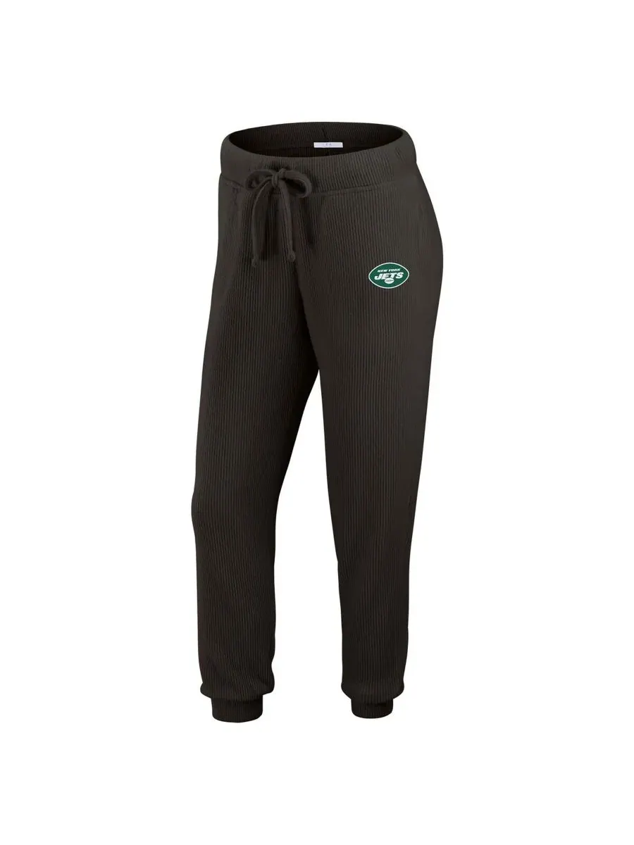 Комплект лонгслив и брюк с вышивкой New York Jets WEAR by Erin Andrews — изображение 4 из 5, черный