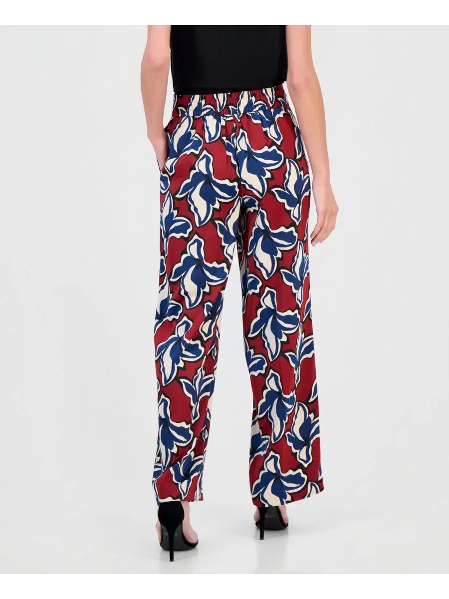 Комплект из топа с воротником-хомутом и брюк-кюлоты Anne Klein — изображение 3 из 4, мульти