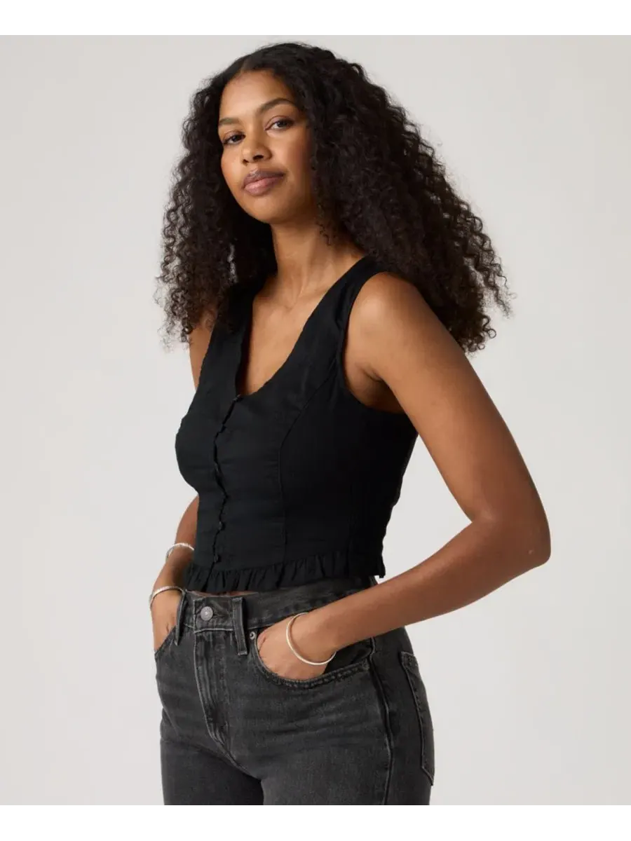 Блуза без рукавов с рюшами Teagan Mini Eyelet Levi's, Mini Eyelet Anthracite Night — 2