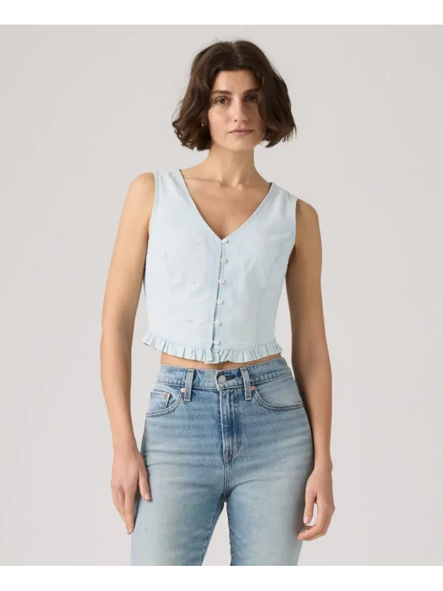 Блуза без рукавов с V-образным вырезом Teagan Mini Eyelet Levi's, Watch Me — 2