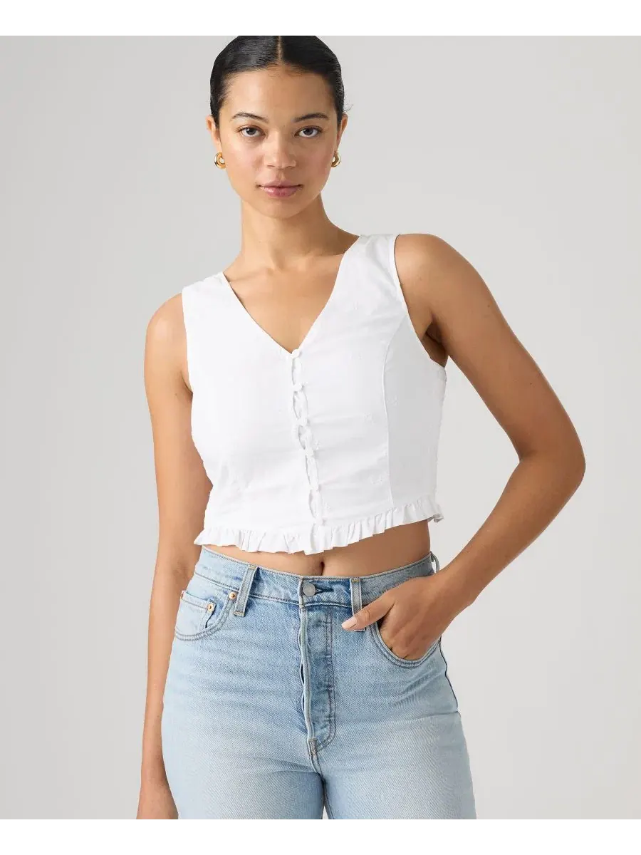 Блуза без рукавов с рюшей по низу Teagan Mini Eyelet Levi's