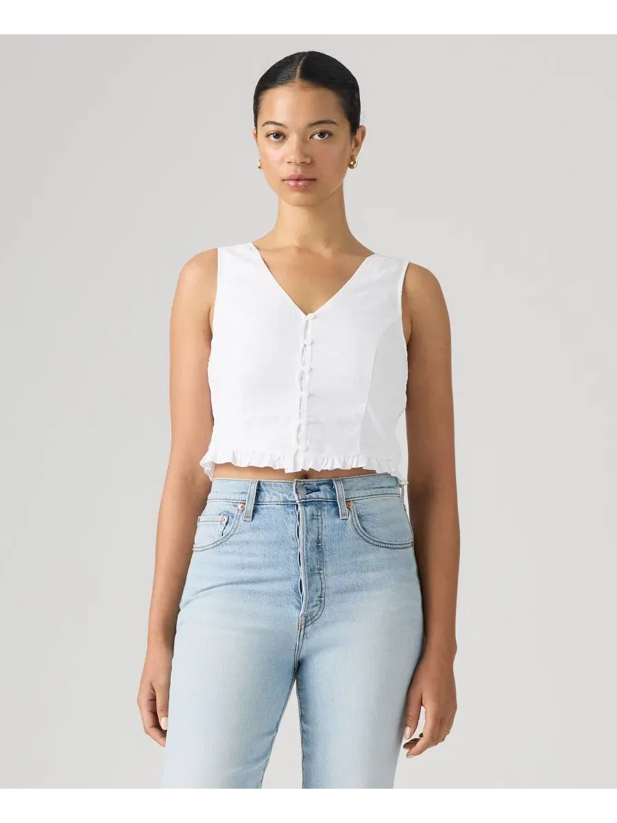 Блуза без рукавов с рюшей по низу Teagan Mini Eyelet Levi's — 2