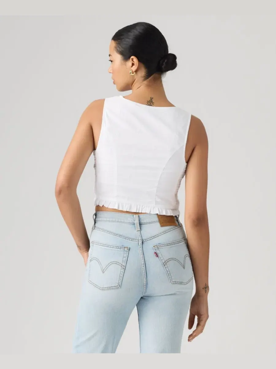 Блуза без рукавов с рюшей по низу Teagan Mini Eyelet Levi's — 4