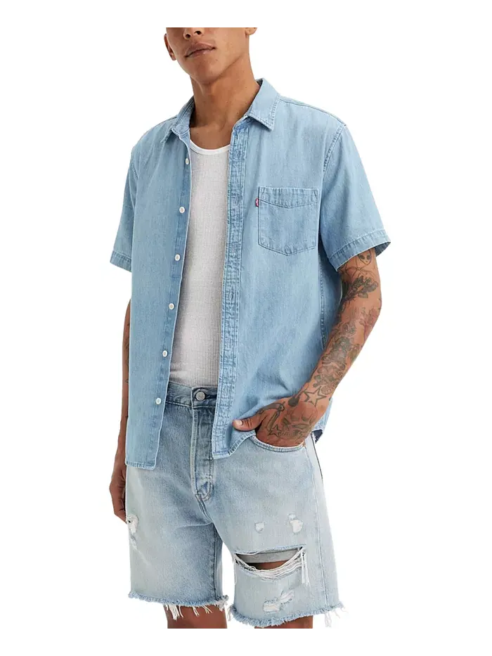 Мужская классическая рубашка с коротким рукавом и одним карманом, Regular Fit Levi's