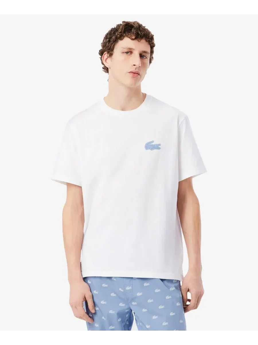Комплект мужской Lacoste Футболка и брюки, хлопок — изображение 3 из 7, белый
