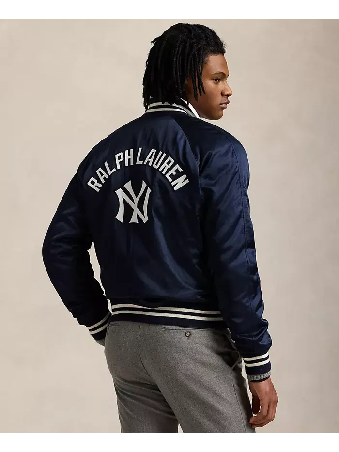 Унисекс-куртка Yankees из сатина Polo Ralph Lauren — изображение 3 из 9, темно-синий