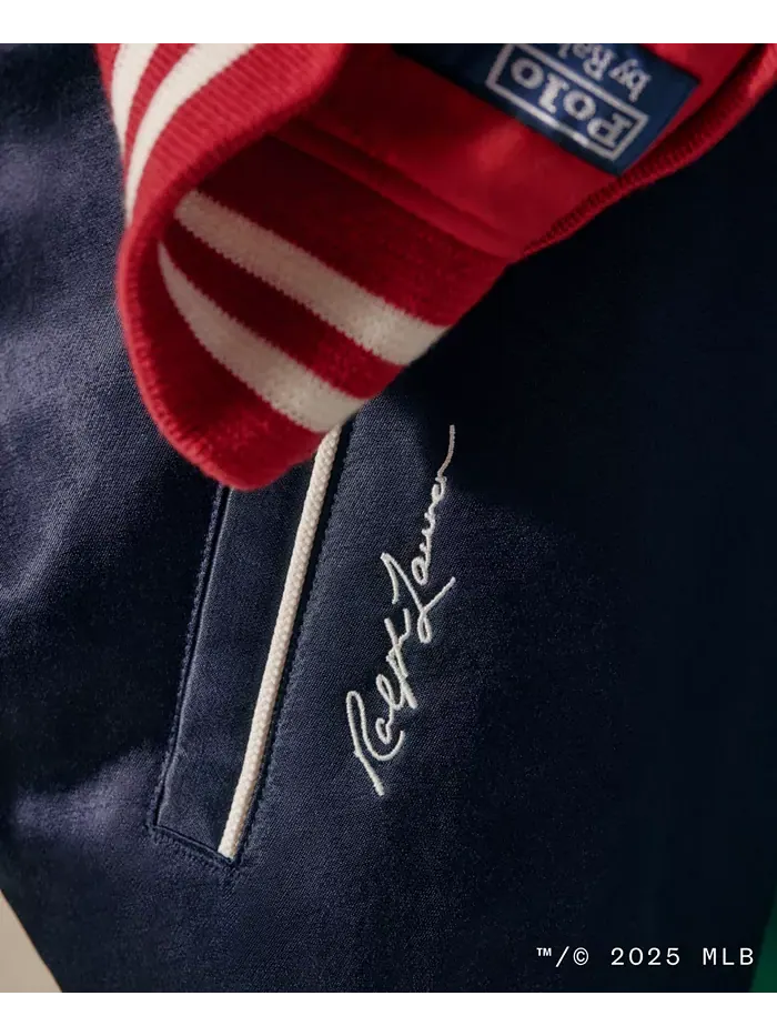 Унисекс-куртка Yankees из сатина Polo Ralph Lauren — изображение 5 из 9, темно-синий