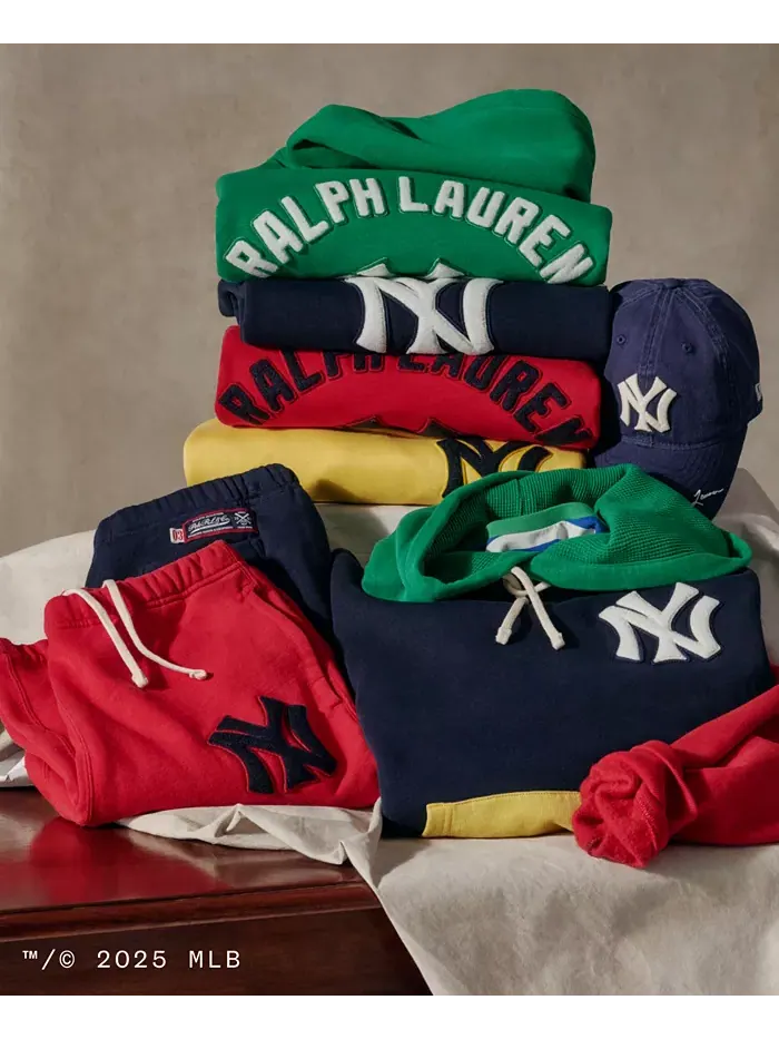 Унисекс-куртка Yankees из сатина Polo Ralph Lauren — изображение 8 из 9, темно-синий