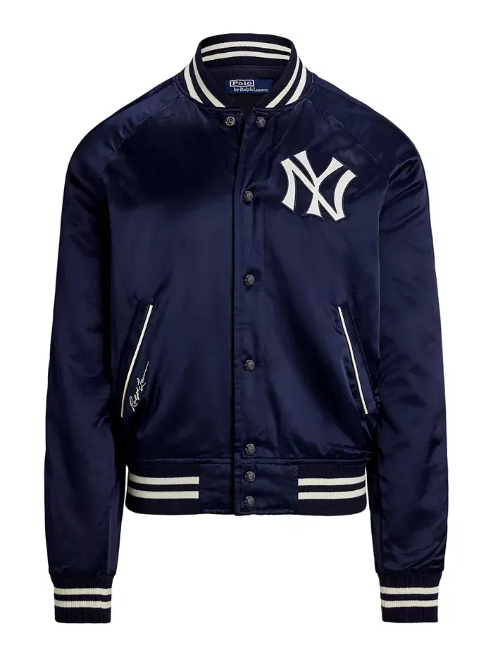 Унисекс-куртка Yankees из сатина Polo Ralph Lauren — изображение 9 из 9, темно-синий
