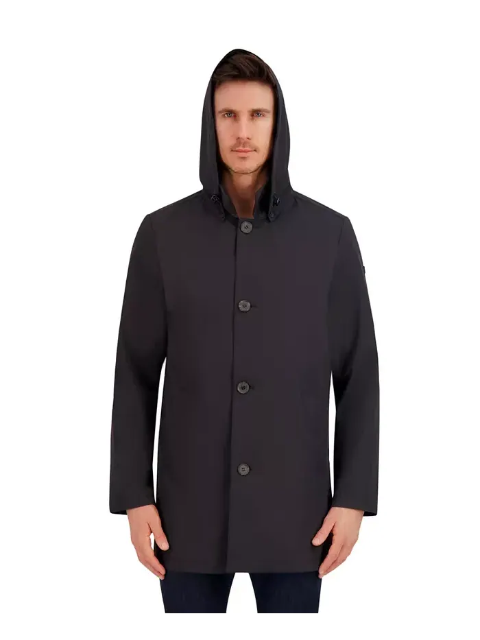 Мужское дождевое пальто Rain Tek Transitional с отстегивающимся капюшоном Vince Camuto — изображение 4 из 8, черный
