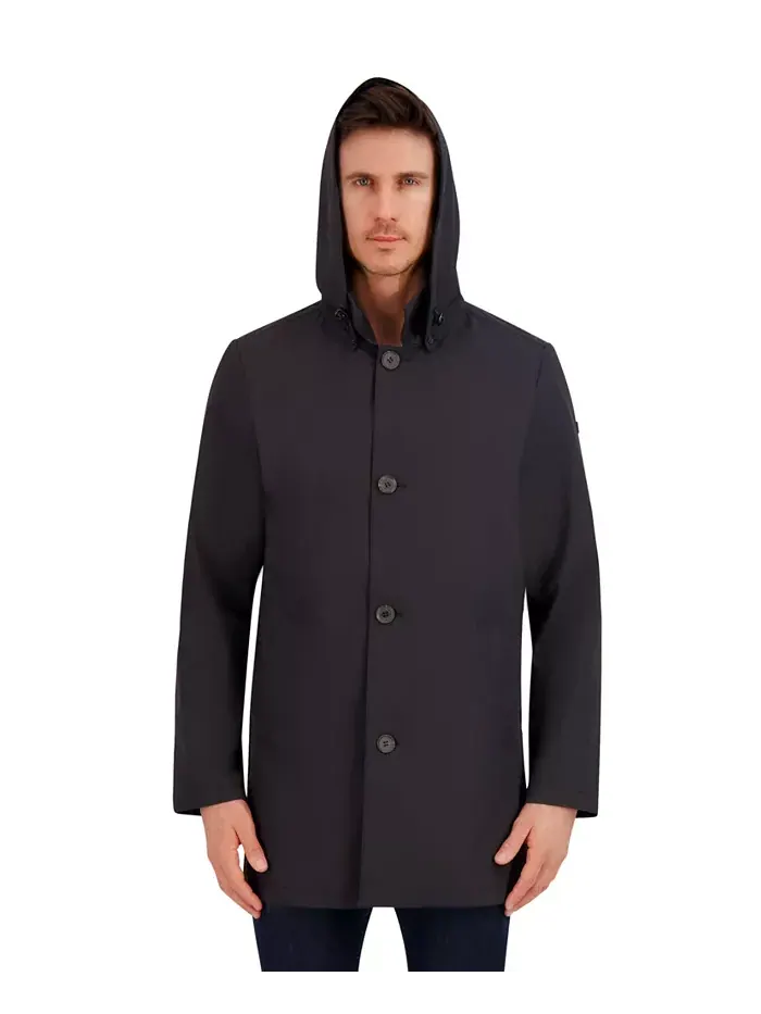 Мужское дождевое пальто Rain Tek Transitional с отстегивающимся капюшоном Vince Camuto — изображение 6 из 8, черный