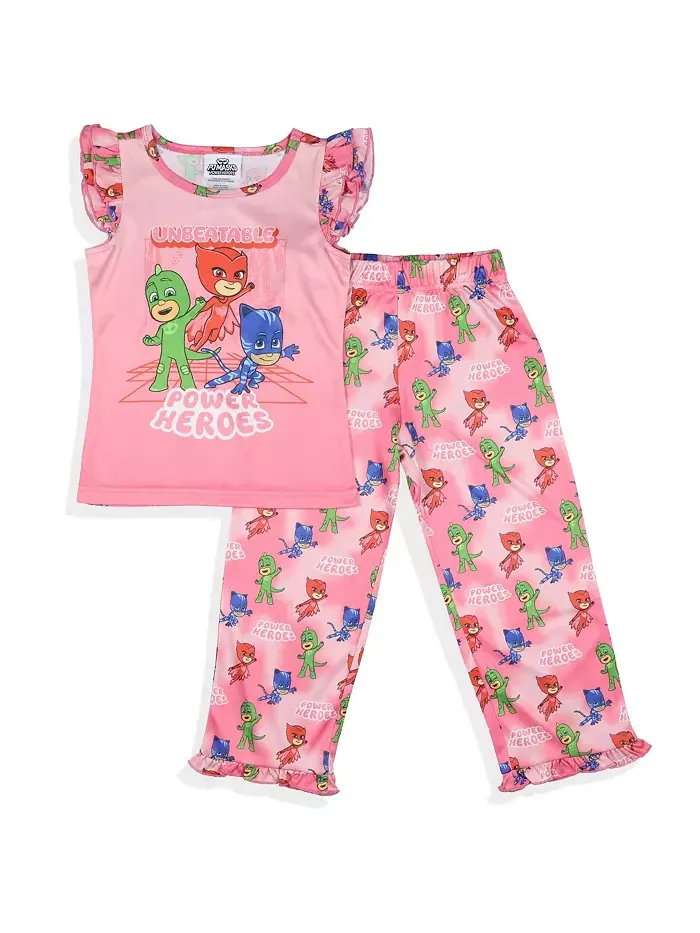 Пижамный комплект для девочек Toddler Girls Gekko Catboy Power Heroes из 2 предметов PJ Masks