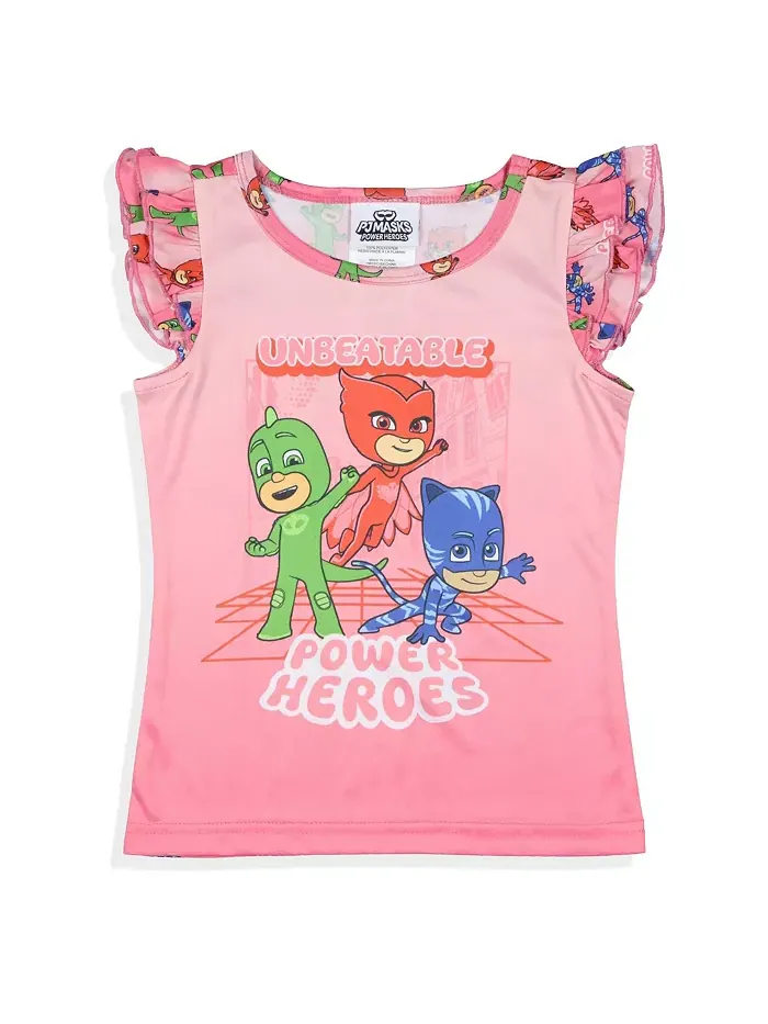 Пижамный комплект для девочек Toddler Girls Gekko Catboy Power Heroes из 2 предметов PJ Masks — изображение 2 из 3, нет цвета
