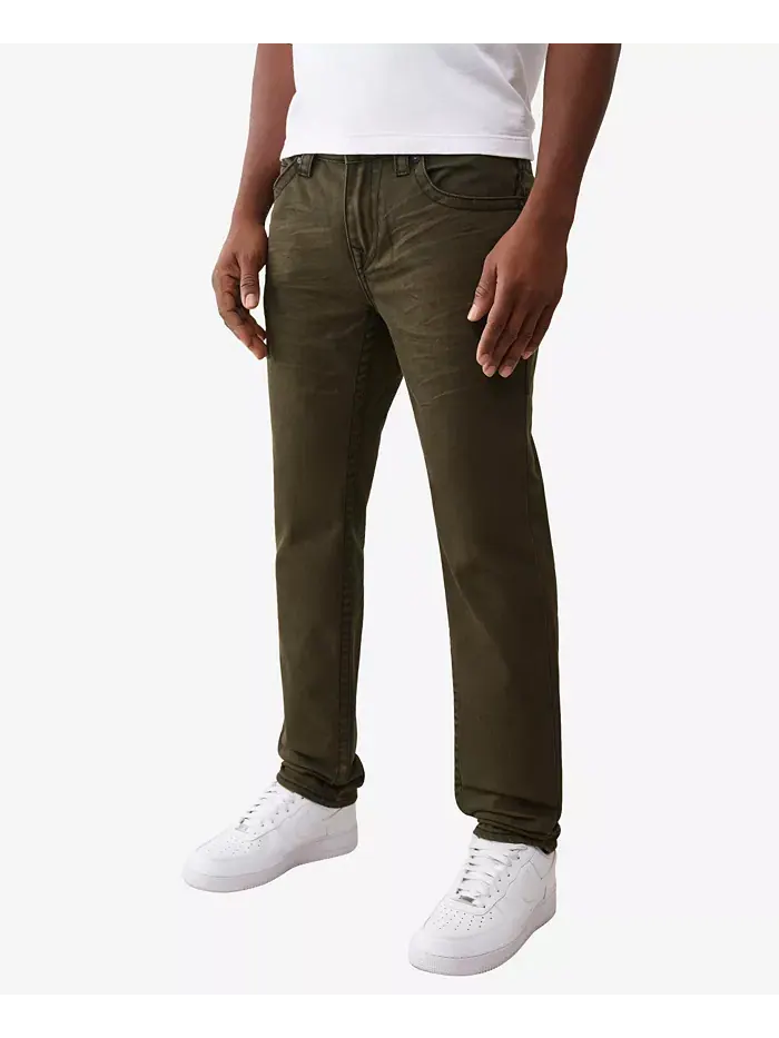 Мужские джинсы Rocco Skinny без накладных карманов True Religion — изображение 2 из 3, зеленый