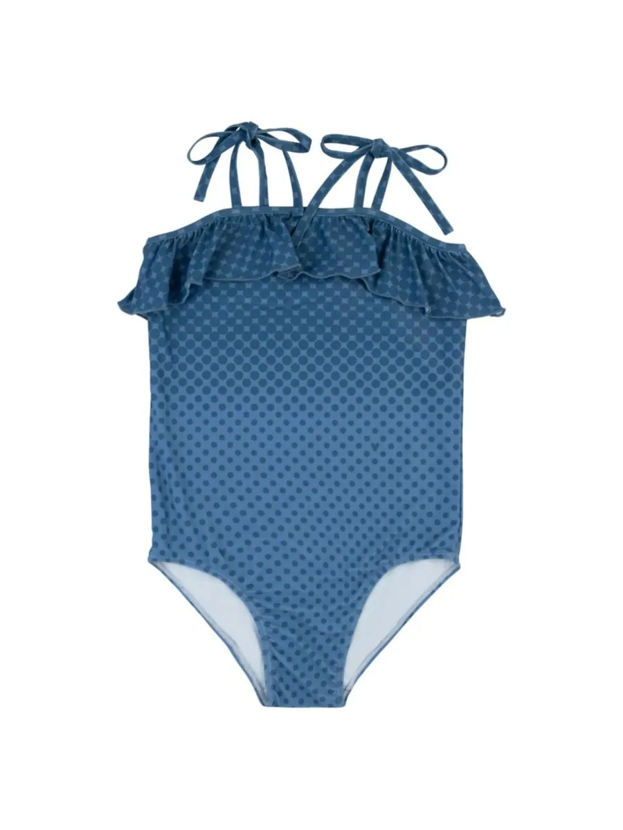Детский купальник в горошек NoggiWear — синий
