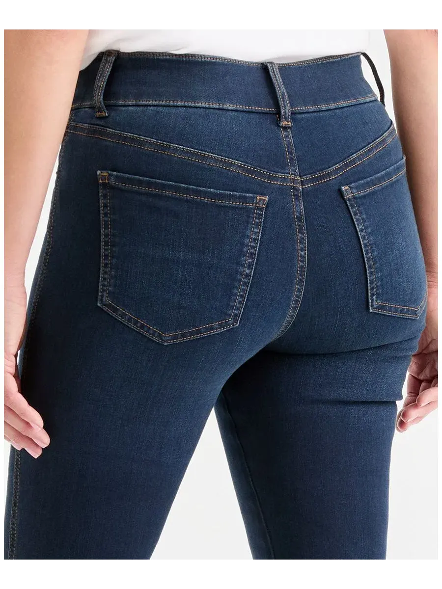 Джинсы-клеш с высокой посадкой без застежки Midnight Wash Style & Co — изображение 5 из 6