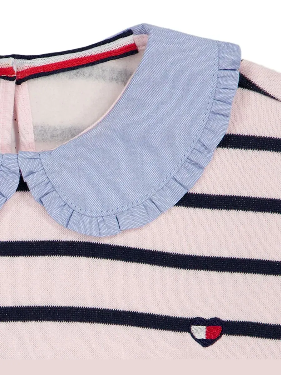 Детский комплект из топа и брюк с длинным рукавом, с принтом Tommy Hilfiger — изображение 5 из 5, розовый/темно-синий