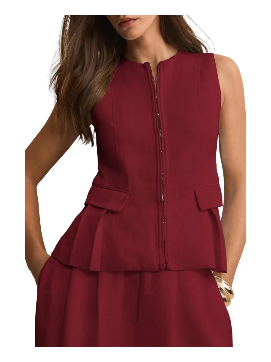 Жилет с открытой спиной и завязкой Peplum Mint Velvet