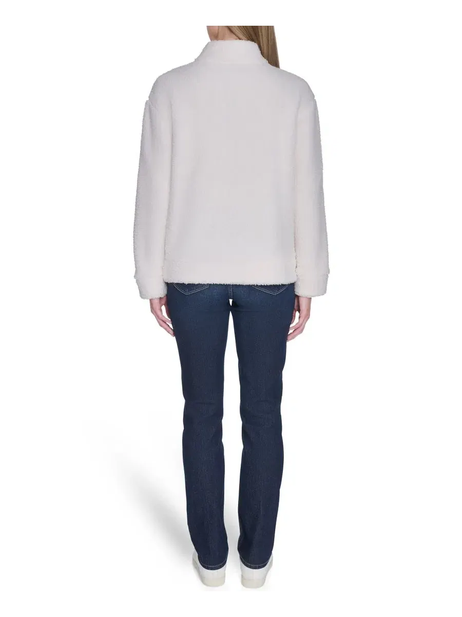 Женская куртка из флиса с высоким воротником Soft Ivory Nautica — изображение 5 из 5, слоновая кость