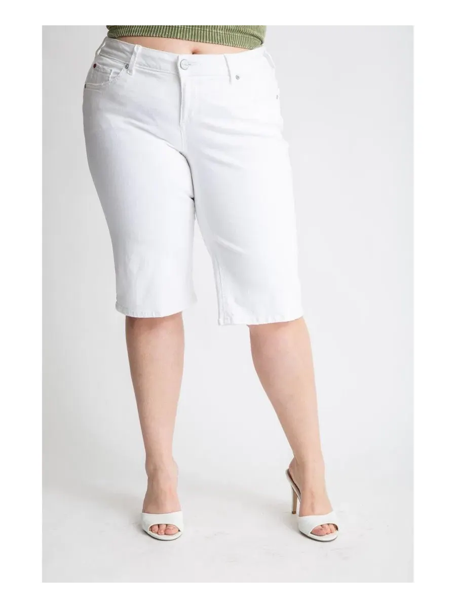 Шорты бермуды с боковыми разрезами, средняя посадка SLINK Jeans