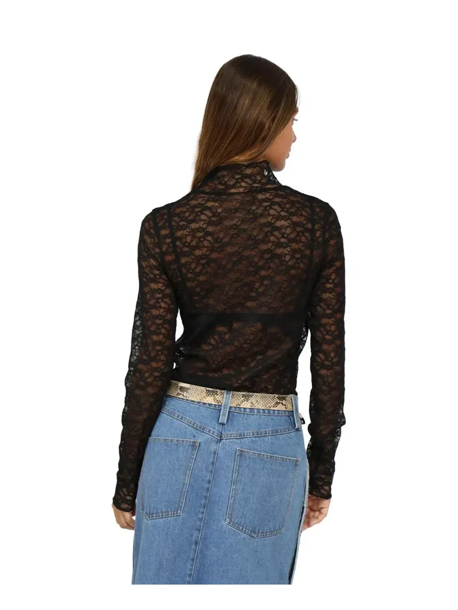 Кружевная блузка Fairy Girl Lace Top Belle & Bloom — изображение 4 из 5, черный