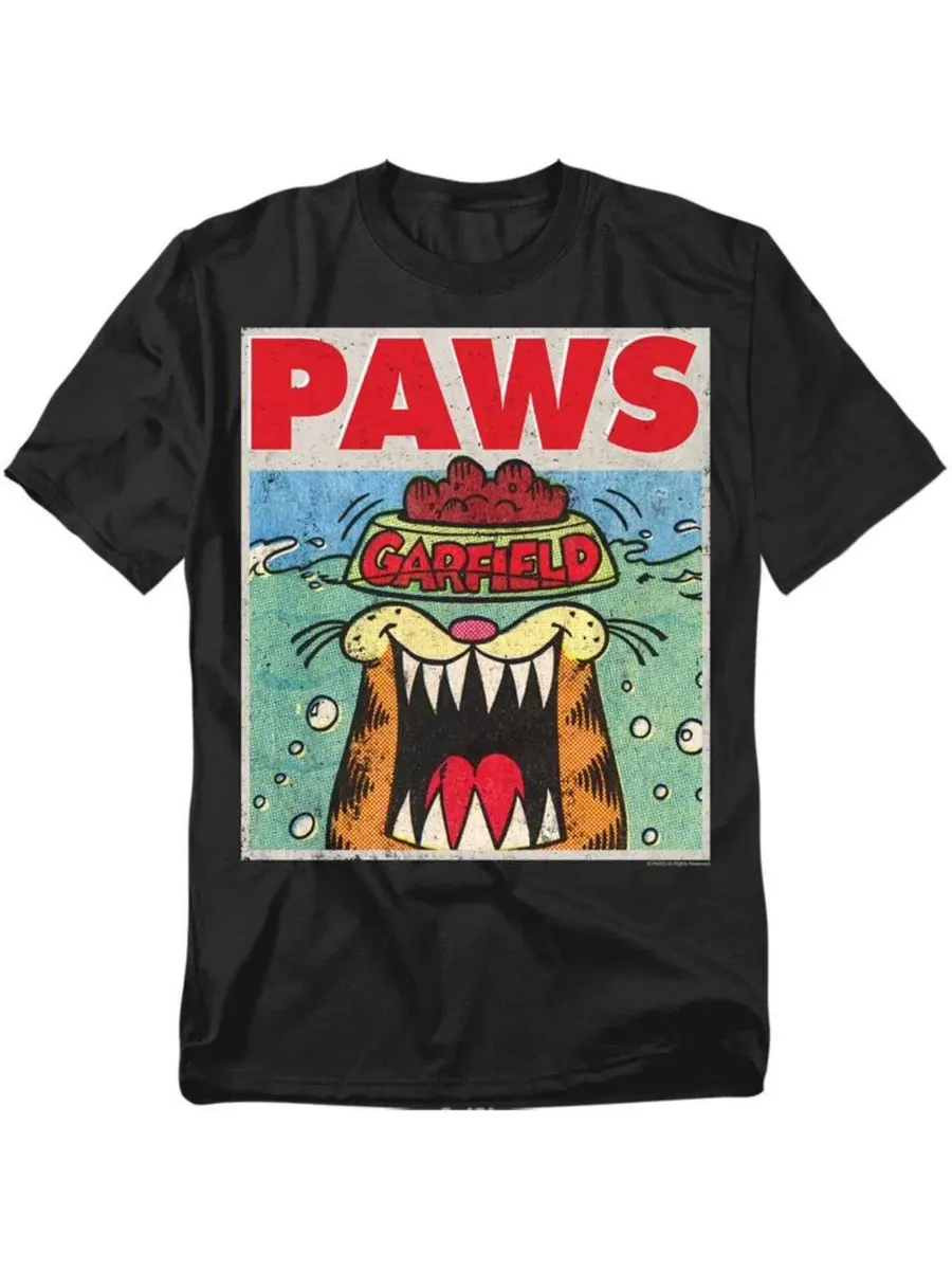 Футболка с принтом Paws Garfield — черный