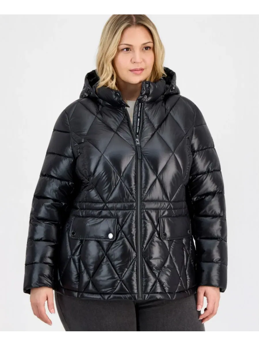 Пуховик с капюшоном Michael Kors — изображение 3 из 3, черный