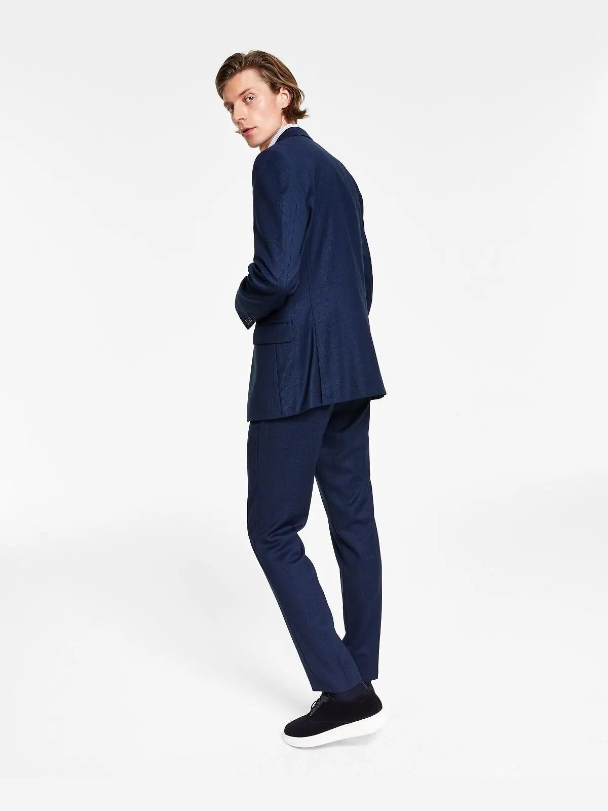 Мужской костюм x-fit slim-fit stretch Calvin Klein — изображение 2 из 9, светлый синий