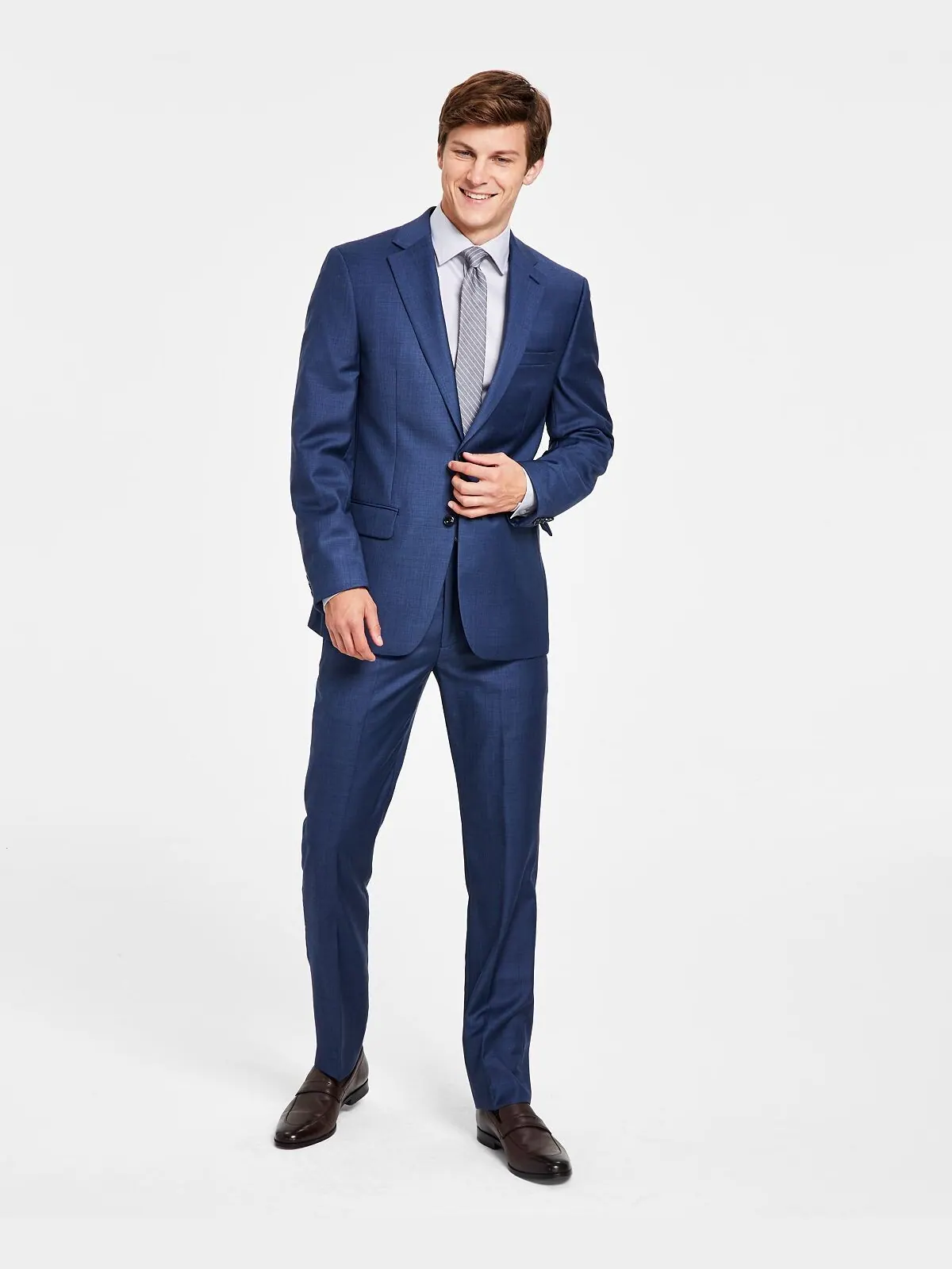 Мужской костюм x-fit slim-fit stretch Calvin Klein — изображение 5 из 9, светлый синий