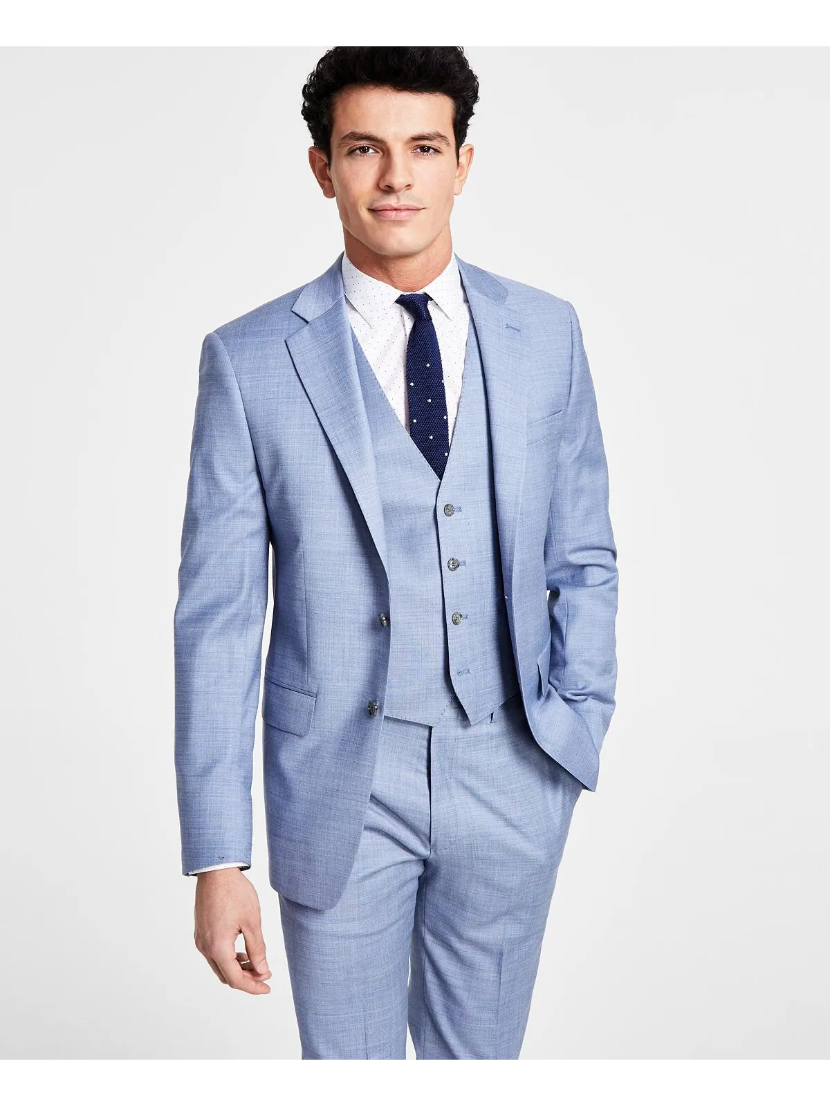 Мужской костюм x-fit slim-fit stretch Calvin Klein — изображение 6 из 9, светлый синий