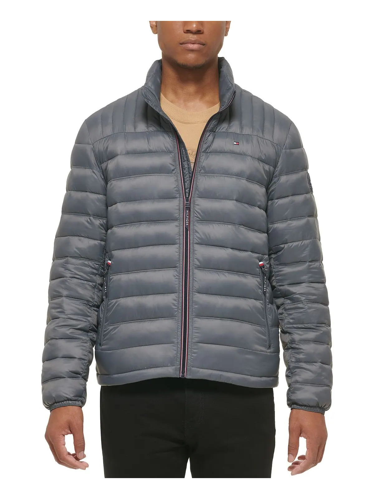 Куртка Tommy Hilfiger Packable Quilted Puffer — изображение 2 из 11, темно-серый