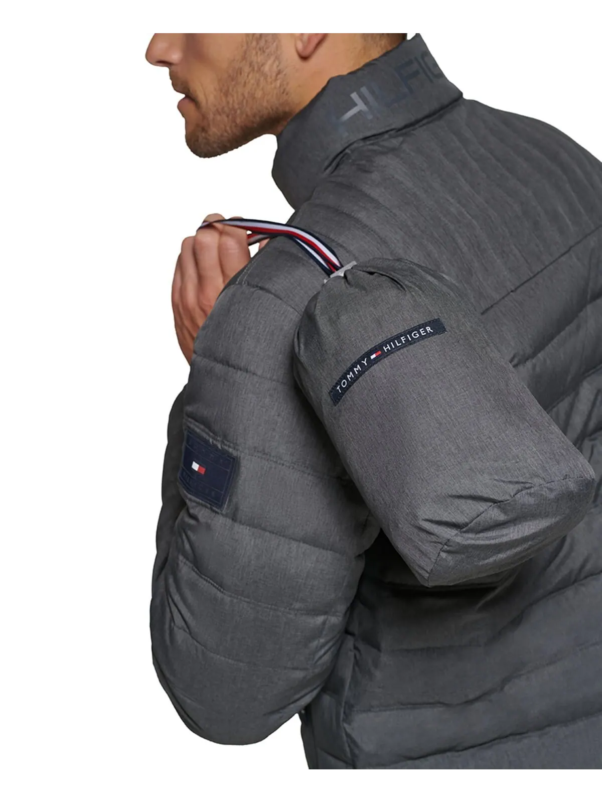 Куртка Tommy Hilfiger Packable Quilted Puffer — изображение 7 из 11, темно-серый