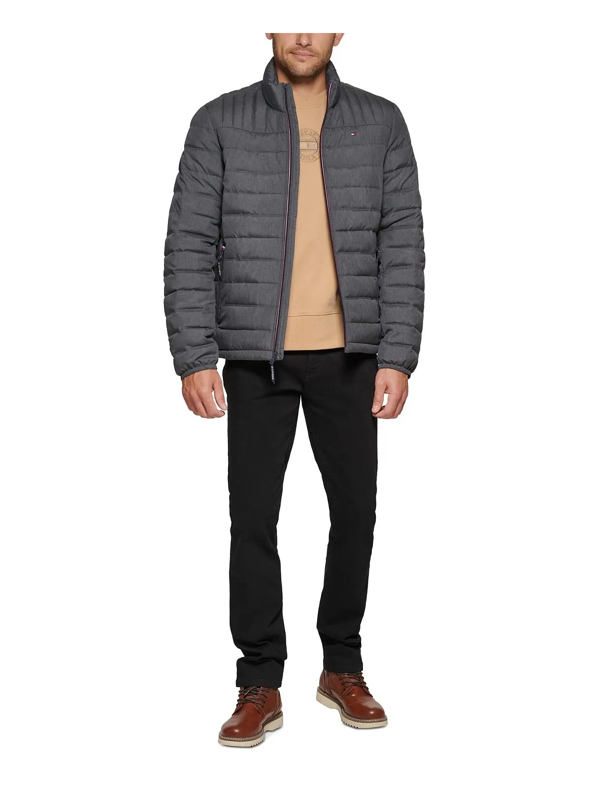 Куртка Tommy Hilfiger Packable Quilted Puffer — изображение 8 из 11, темно-серый