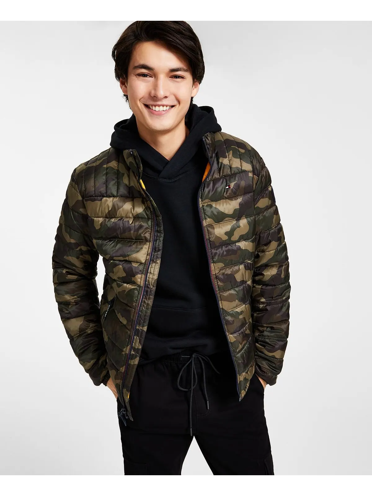 Куртка Tommy Hilfiger Packable Quilted Puffer — изображение 2 из 8, камуфляж