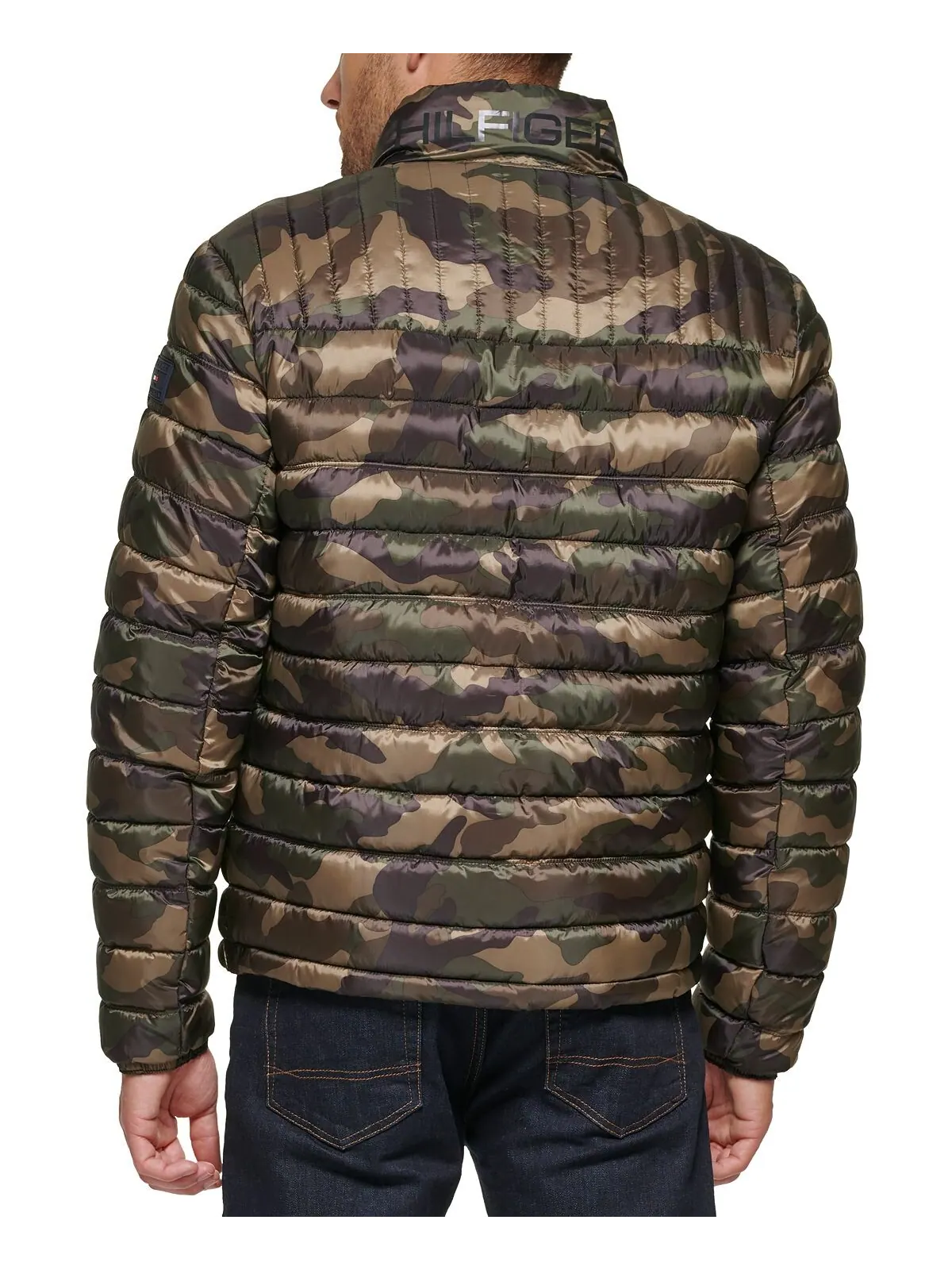 Куртка Tommy Hilfiger Packable Quilted Puffer — изображение 6 из 8, камуфляж