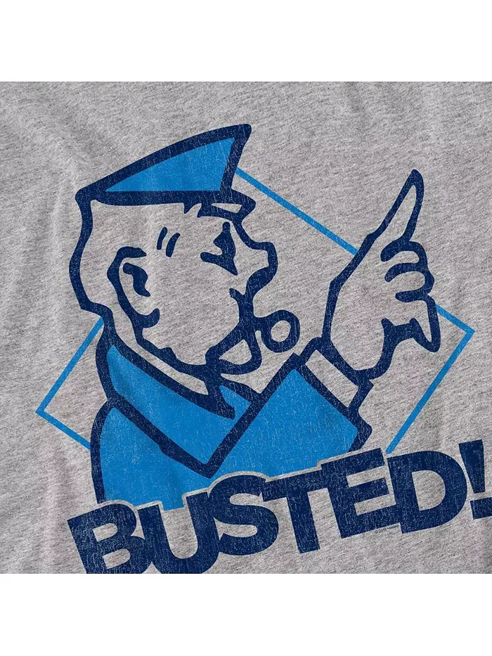 Мужская футболка You're Busted Monopoly — изображение 2 из 3, серый
