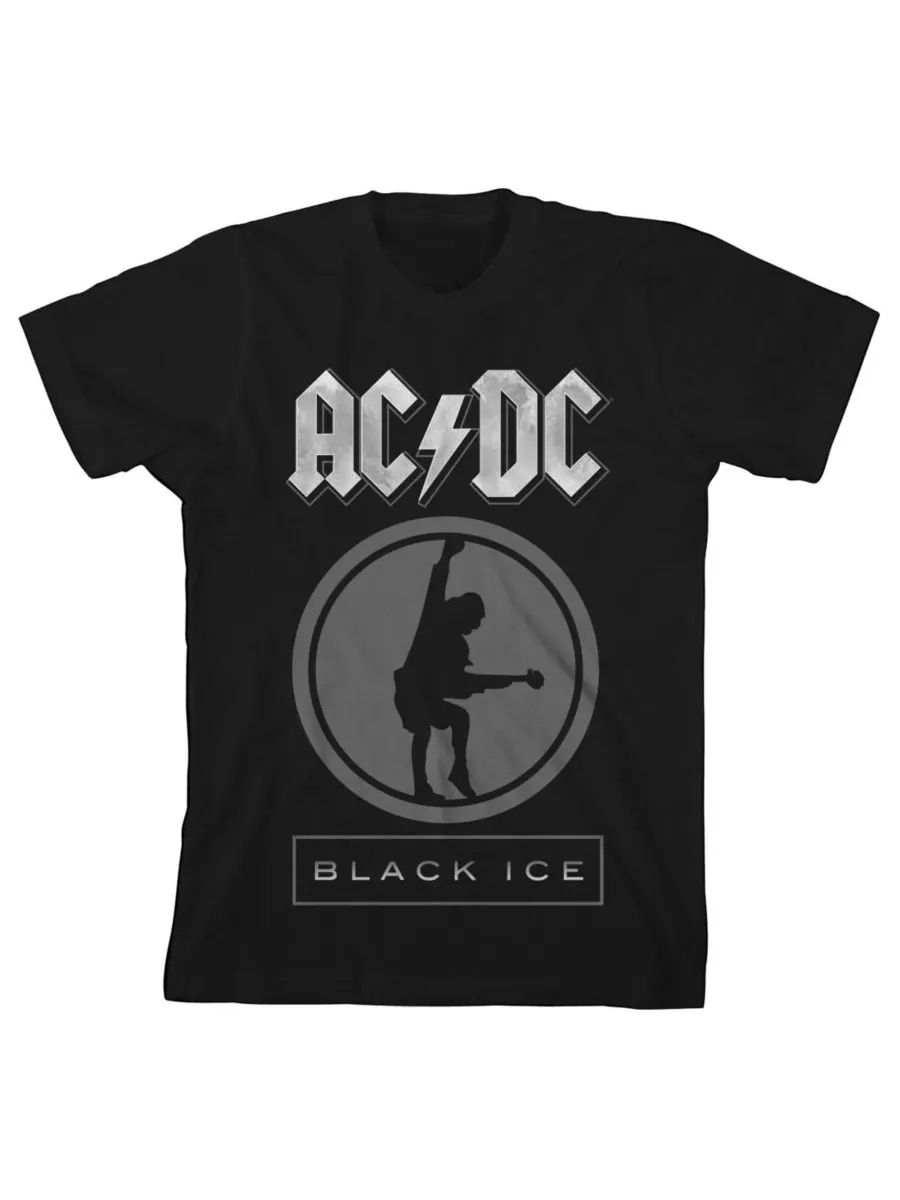 Детская футболка ACDC Black Ice с круглым вырезом и коротким рукавом, размер S AC/DC — черный